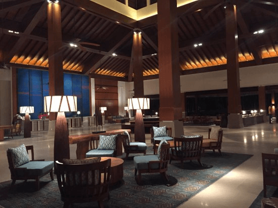 Golfer near clubhouse