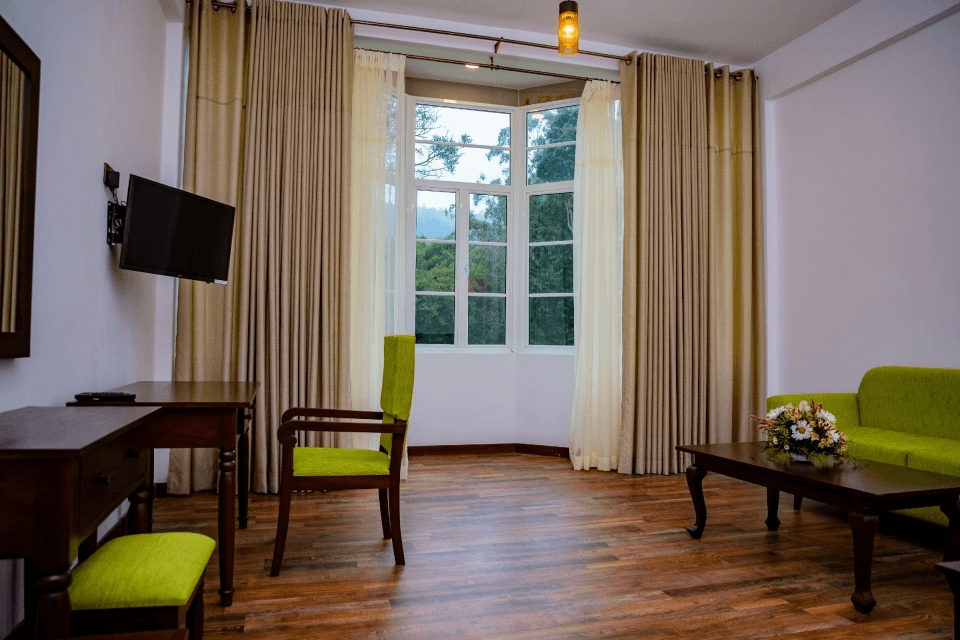 Golfer near clubhouse